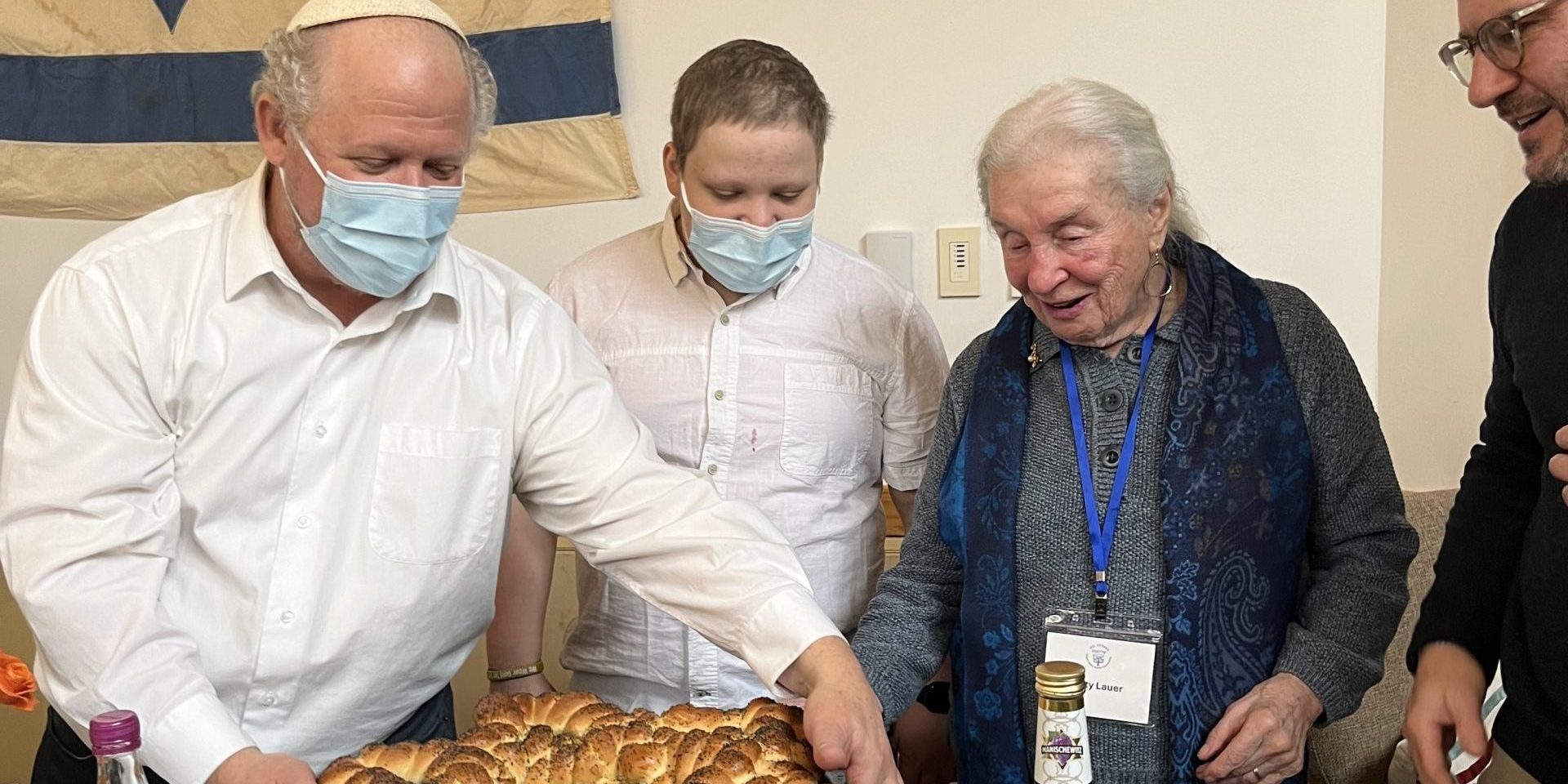 Homemade challah for kiddish